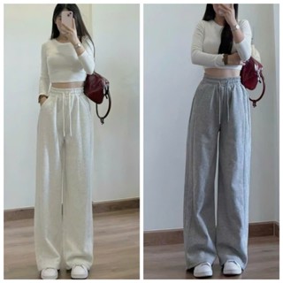 Quần Nỉ Nữ Ống Rộng Mẫu Mới Hottrend Kèm Dây Rút Chất Nỉ Dầy Dặn Mềm Mại Lên Form Xinh MA366