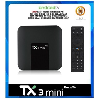  Android TV Box TX3Mini Pro H618 Wifi 6 Android TV 12 Remote giọng nói Ram 2GB Bộ nhớ trong 16GB 