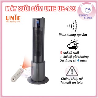 Máy Sưởi Gốm 2200W UNIE UE-129 3 Chế Độ Sưởi Cùng Quạt Gió , Phun Sương Tạo Ẩm Thông Minh