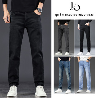 Quần Jean Skinny Nam Xám Đen Co Giãn 4 Chiều Quần Jeans Nam Dáng Ôm Lưng Cao Chất Denim HOTTREND