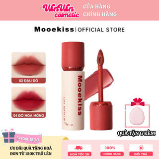 [ HOẢ TỐC] Son Mooekiss Không dính cốc Kỹ thuật khóa màu Son lì Son môi 6 Màu Có Sẵn 3g
