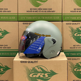  Mũ bảo hiểm GRS A318k 3 4 đầu có kính chắn gió - Nón sơn tĩnh điện a318k nguyên đầu chính hãng 100% công nghệ Đài Loan 