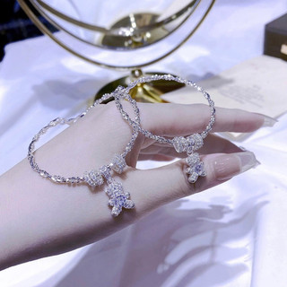Lắc Tay Bạc Nữ💥CAO CẤP💥Vòng Tay Xoắn Charm Gấu Xinh Xắn Làm Quà Tặng Trong Các Dịp Đặc Biệt| Larosa.Jewels