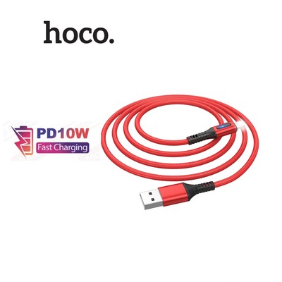 Cáp sạc tự ngắt thông minh PD10W USB to IP Hoco U79 dùng cho ip7/8/X/11/12  đèn LED, dài 120cm