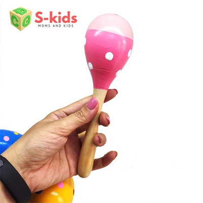 Đồ chơi thông minh cho bé S-Kids, bộ nhạc cụ Maracas bằng gỗ