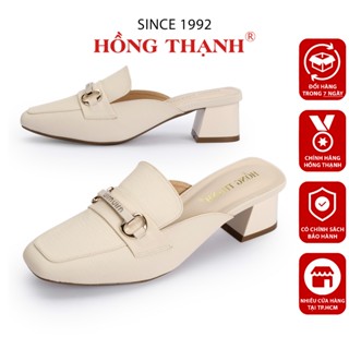 Giày Mule Nữ Giày Sục Nữ Thanh Lịch HỒNG THẠNH Gót Vuông Cao 4cm - 7466