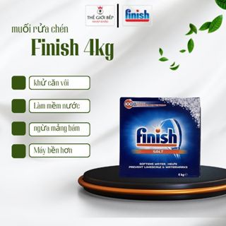 Muối Rửa Chén Bát Finish 4kg, công dụng Làm Mềm Nước Và Bảo Vệ Máy Rửa Bát