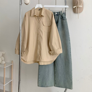  Áo Sơ Mi Nữ Tay Dài JEM CLOSET Form Rộng Chất Xi Cotton Style Trẻ Trung NESTREE 10392 