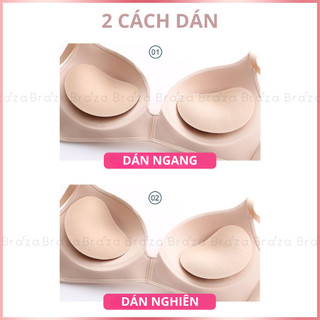 Miếng Dán Độn Ngực Hình Trái Tim Một Mặt Keo Đệm 2Cm Dán Bikini Áo Lót Cao Cấp BRAZA - 2005