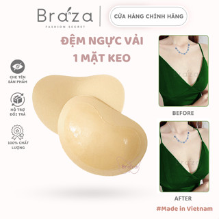 Miếng Dán Độn Ngực Hình Trái Tim Một Mặt Keo Đệm 2Cm Dán Bikini Áo Lót Cao Cấp BRAZA - 2005