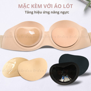 Miếng Dán Độn Ngực Hình Trái Tim Một Mặt Keo Đệm 2Cm Dán Bikini Áo Lót Cao Cấp BRAZA - 2005