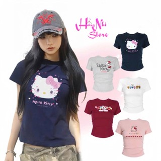 Áo Thun Baby Tee In Kitty Nơ 3D Cổ Tròn Tay Ngắn Dáng Ôm Siêu Giãn Size Đại 65kg MM Hồng Nhi Store
