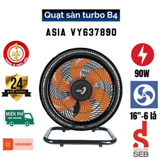 Quạt sàn B4 ASIAVINA TURBO PLUS- VY636891 Động Cơ Motor Dây Đồng - Cỡ Lớn 16 Inch - BH 24 THÁNG