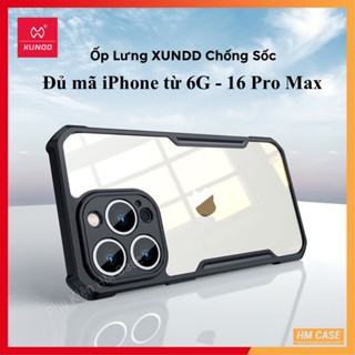 Ốp lưng XUNDD iPhone 16 / 15 / 15 Pro/ Max / 14 Pro / Max/ 13 Pro/ Max/ 12 Pro/ Max/ 11 Pro/ Max/ Xs Max /7/8Plus/7G/SE2
