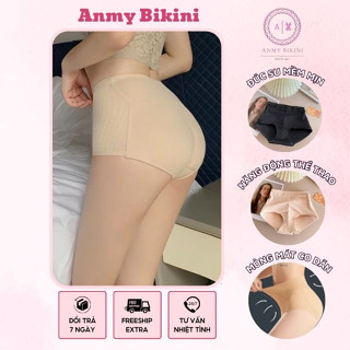 Quần Lót Độn Mông Đúc Su Gen Bụng Thông Hơi Nâng Mông 0,8cm Cao Cấp Cạp Cao Không Lộ Viền