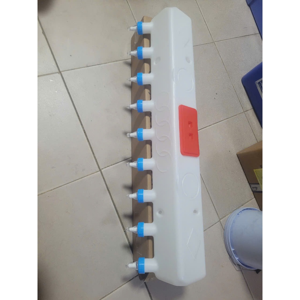 Bình bú sữa heo con, vú giả 9 núm vú cho heo con