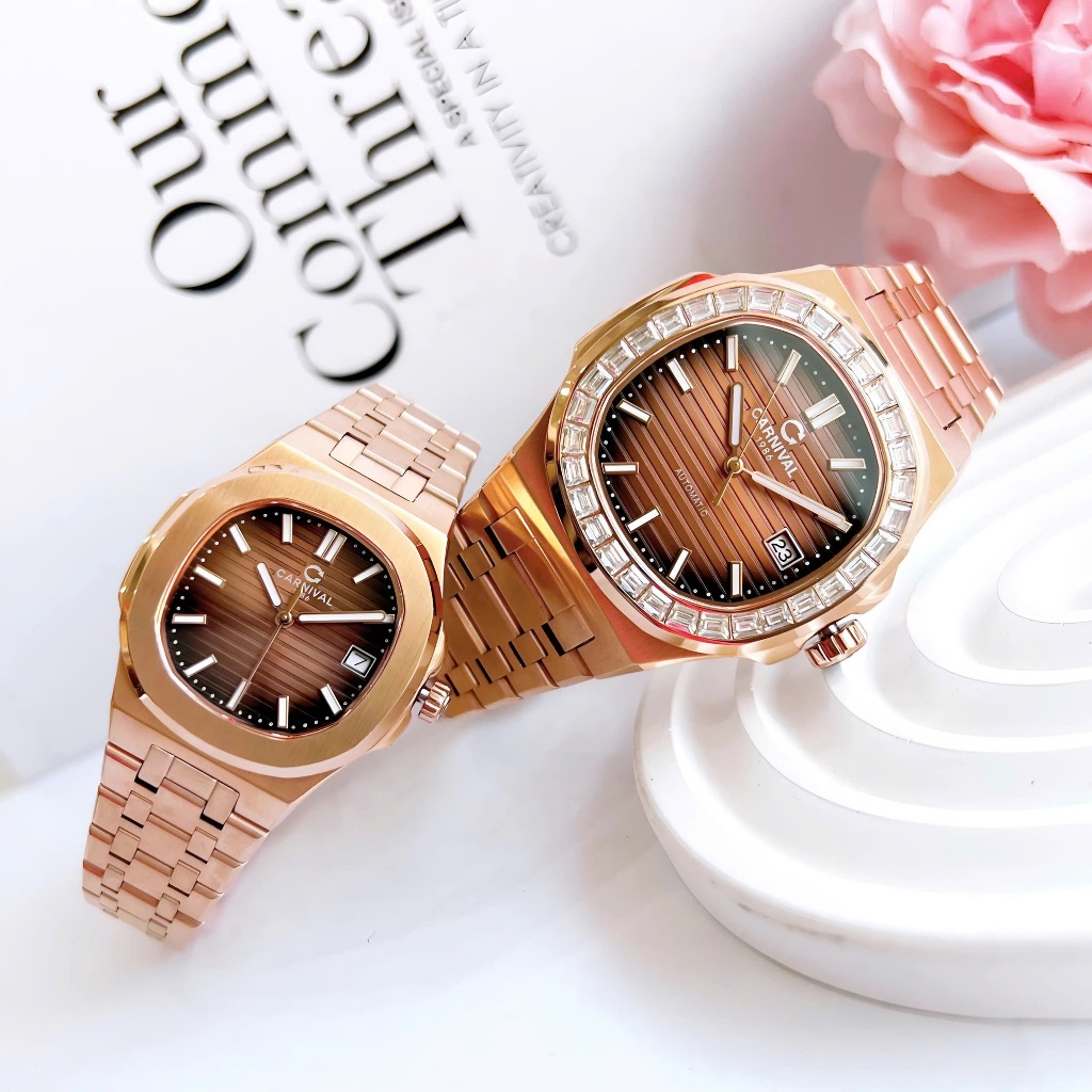 Đồng hồ cặp đôi sang trọng Carnival 8108G và 8161L chính hãng