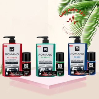  Dầu Gội Romano 5in1 650g – Sạch Gàu Thơm Lâu – Tặng Kèm Lăn Khử Mùi 40ml Chính Hãng 