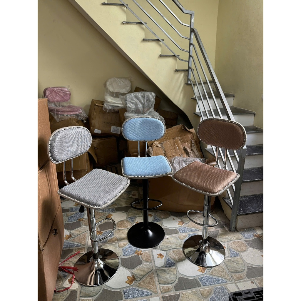 Ghế xoay spa, makeup viền đính đá ( Ghế GB08 )