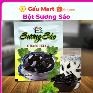 {Sỉ 5 Gói}  Bột Thạch Sương Sáo Đen, Trắng Tuấn Phương 50gr, Bột Làm Thạch, Thạch Cá Dẻo Gấu Mart