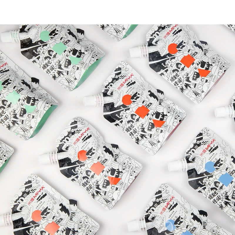 [the V] Túi refill màu thạch gouache MIYA HIMI Gouache 100ml - Bảng 2 (Tông lạnh & Xám & Đen)