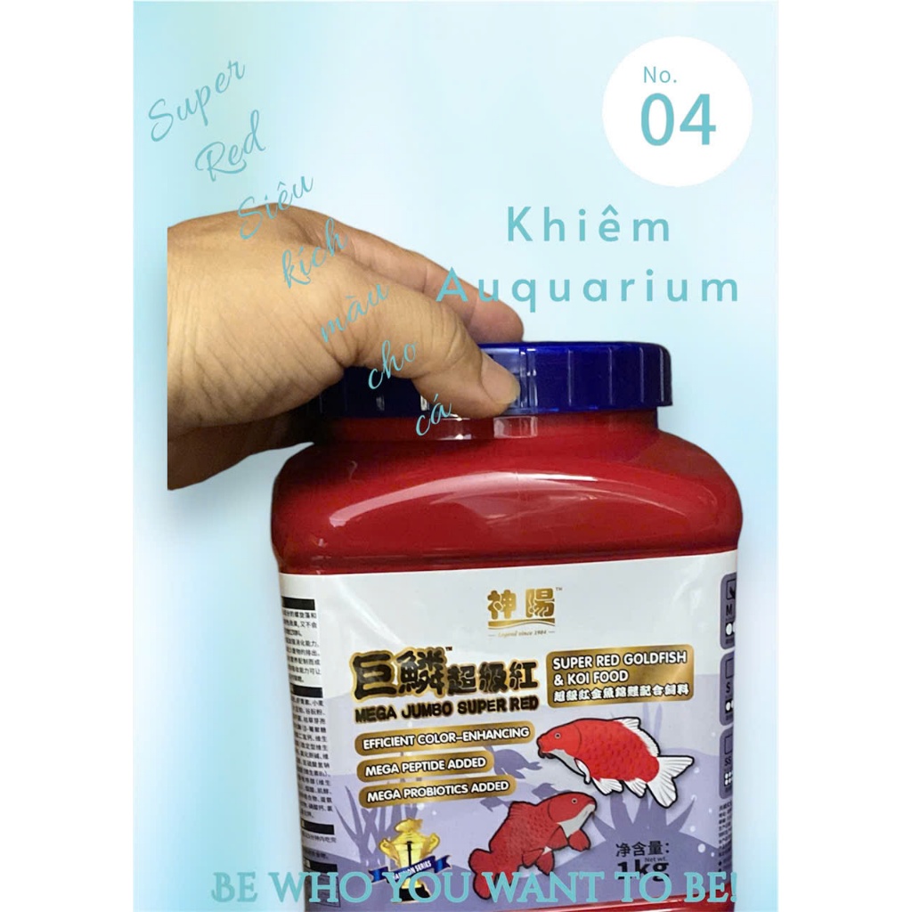 [TẶNG MEN TIÊU HOÁ]Thức ăn SIÊU KÍCH MÀU CHO CÁ RỒNG MEGA JUMBO SUPER RED