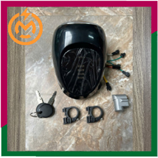  Đầu đèn báo pin đèn pha trước xe đạp điện gắn lên ghi đông xe 