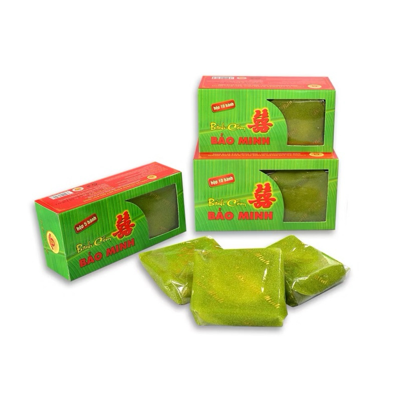 Bánh cốm hộp to 500gr gồm 10c hãng Bảo minh