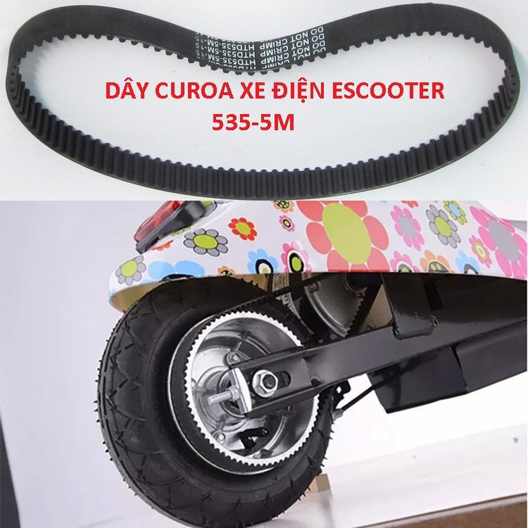 Dây curoa xe escooter điện 535-5m-15, dây curoa xe điện