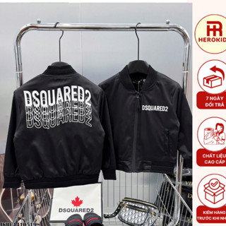 Áo khoác bomber gió bé trai DSQ in chữ Dsq2 ngực phối chữ sau lưng 2 lớp boy phố-14105