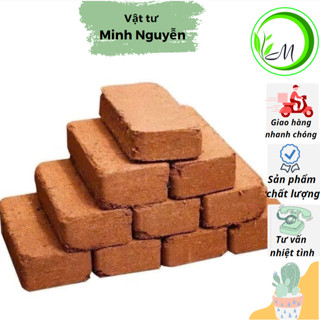 Viên nén xơ dừa 500g HÀNG CHUẨN ngâm nước nở ra gấp 5-6 lần, mùn dừa ép viên, đất nén hữu cơ ( 1 viên) mùa này 450g/viên