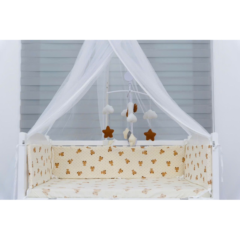 Quây Ga Chất Liêu Xô Muslin Cao Cấp, mềm mại, an toàn cho da em bé, Quây Ga Nôi Cũi Trẻ Em