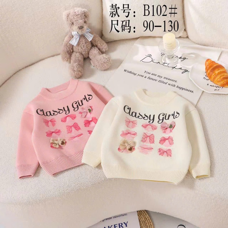 Áo len bé gái 10-22kg