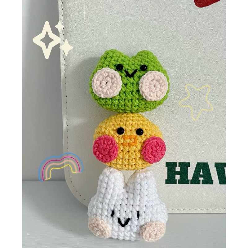 móc khoá len line-friend play together | sản phẩm thủ công