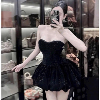 Đầm ống cúp ngực đầm nhung tết đầm giáng sinh cho nữ đi chơi dự tiệc sang trọng phong cách tiểu thư dễ thương