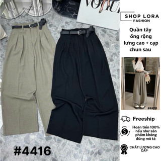  Quần ống rộng nữ  quần dài ống suông lưng cao phong cách Hàn Quốc vải gold cao cấp mềm mại thoáng mát 