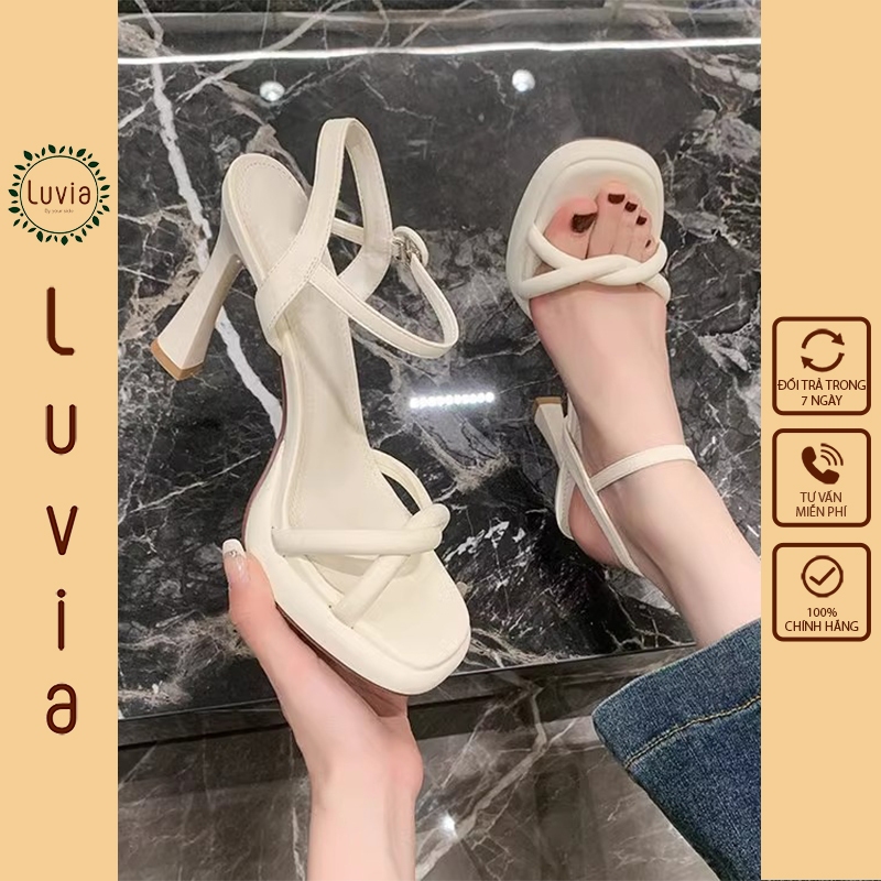 Giày cao gót 10 phân đế đúp quai xoắn thời trang Luvia 167CG