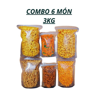  Combo 6 món 3kg Xương Chó Nui Chiên Bơ Tăm Que Ngó Sen Tăm Đậu Hà Lan Bim Cá Đùi Gà Phô Mai 