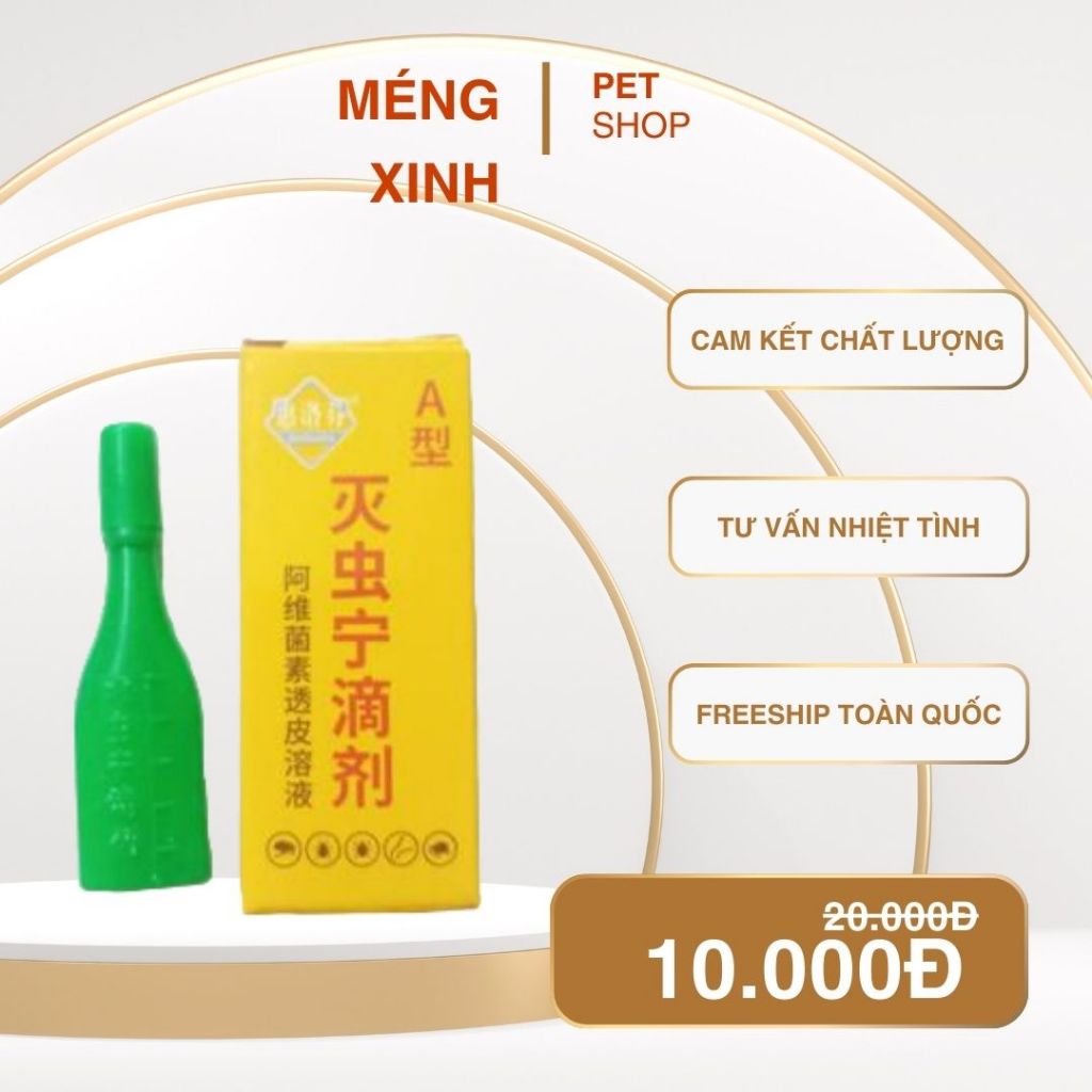 Lọ Nhỏ Gáy Phòng Và Diệt Ve Rận Cho Chó Mèo Thú Cưng Lọ 2.5ml – Méng Xinh