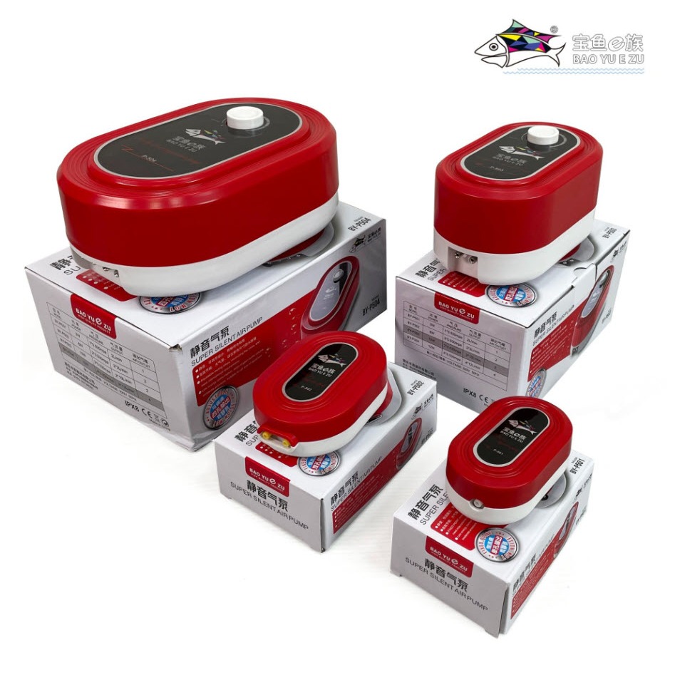Máy Sủi Khí Siêu Êm Baoyu BY-P501-502-503-504 (Tặng Kèm Dây Và Cục Sủi) Cho Bể Cá Cảnh, Bể Thủy Sinh