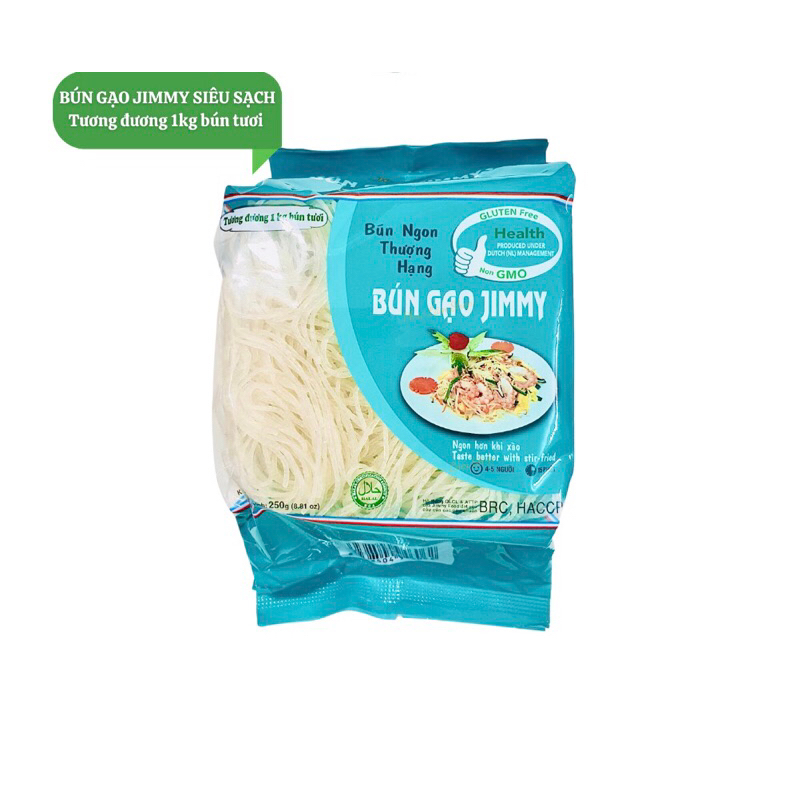 Bún gạo Jimmy 250g, bún khô tương đương 1kg bún tươi cao cấp tốt cho sức khỏe - Phúc Lâm Shop