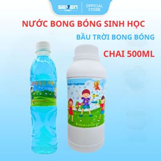 Nước bong bóng xà phòng sinh học bubbles goldfish hàn quốc cho súng que thổi máy bắn chai 500ml an toàn cho bé