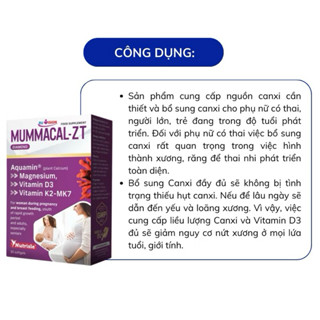 [CHÍNH HÃNG] Viên Uống MUMMACAL - ZT DIAMOND (30 viên) Bổ Sung Canxi, Vitamin D3 Cho Mẹ Bầu, Sau Sinh Cho Con Bú