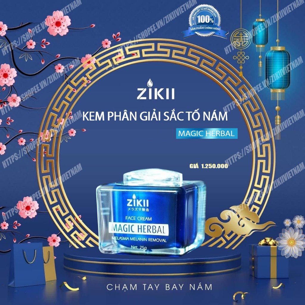 COMBO Kem nám đêm ZIKII  - 1 Hôp Kem nám đêm Zikii, Kem phân giải sắc tố MAGIC HERBA