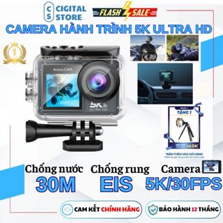  Camera hành trình 5K Ultra HD chống rung EIS Camera đi phượt gắn trên xe máy Ô tô Mũ bảo hiêm 