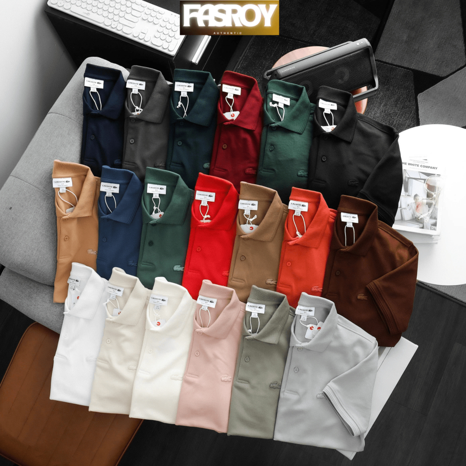 Polo Cá Sấu Lcst Nam Cao Cấp Vải Xuất Dư, Áo Polo Nam Vải Pique Sợi Cotton Mịn Đẹp Dày Dặn Sang Trọng Logo Thêu FS2025