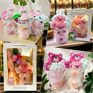 [HoảTốcHCM] Gấu bông Bó Hoa Mix Gấu Bông, yêu quà tặng bạn nữ, quà sinh Nhật cho nữ 20-10,8-3,noel❤️