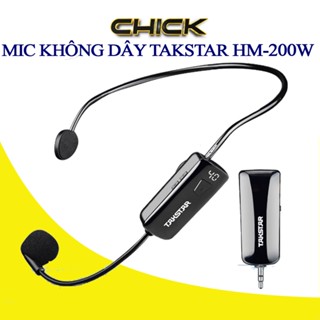 Mic Không Dây TAKSTAR HM-200W, Sử Dụng Sóng UHF Kết Nối Loa Trợ Giảng, Loa Kéo, Amly, Loa thùng