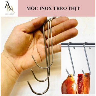 (Bịch 10 cái) Móc Chữ S Inox Treo Thịt, Móc Chữ S 1 Đầu Nhọn, Treo Thịt Xông Khói, Gác Bếp