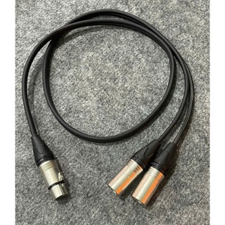 Dây Canon 1 đầu canon cái ra 2 đầu canon đực (dây CAF) (dây đồng nguyên chất mềm dẻo xài ko xoắn)